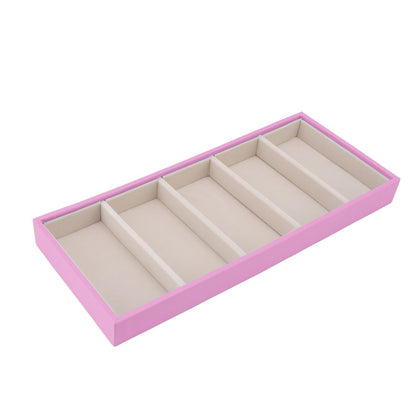 5 Grid Glasses Case Multifunction Space Saving 5 Slot Sunglasses Holder Storage Box Pink