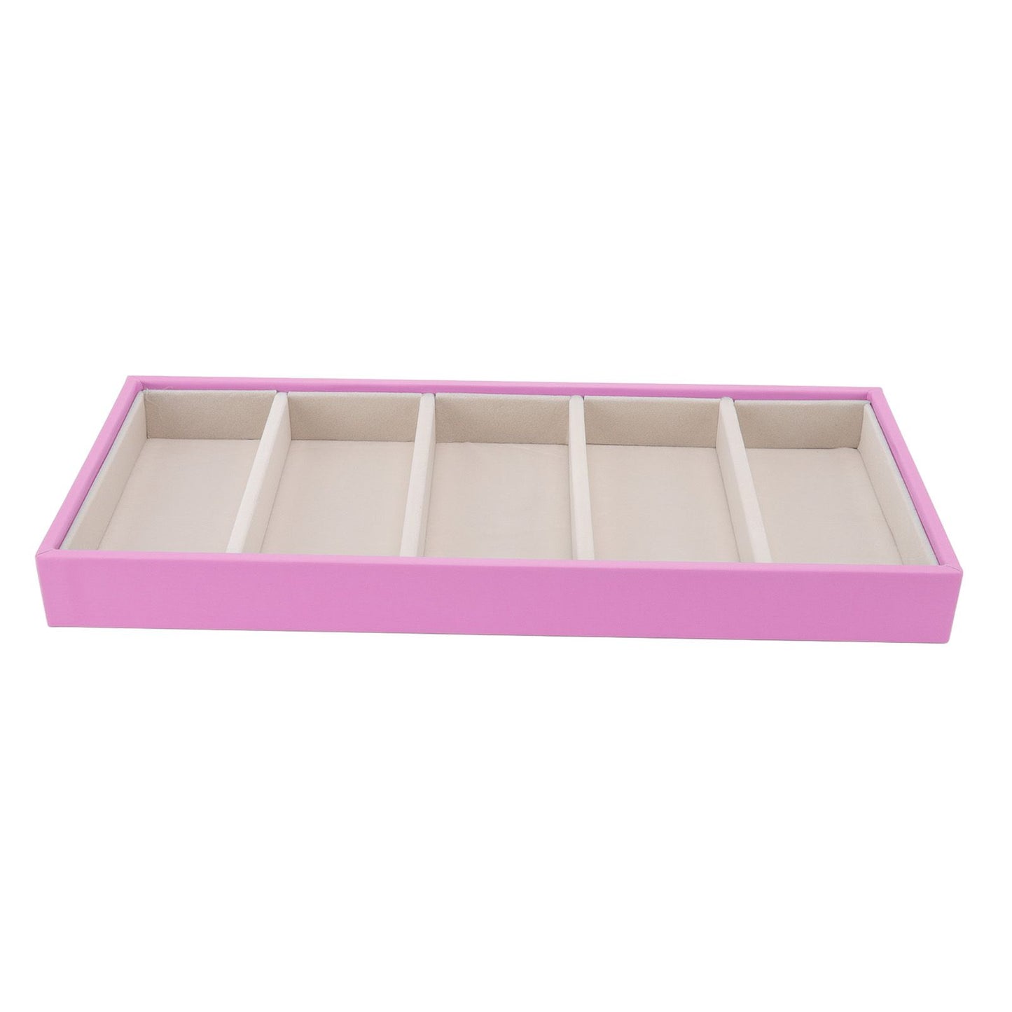 5 Grid Glasses Case Multifunction Space Saving 5 Slot Sunglasses Holder Storage Box Pink