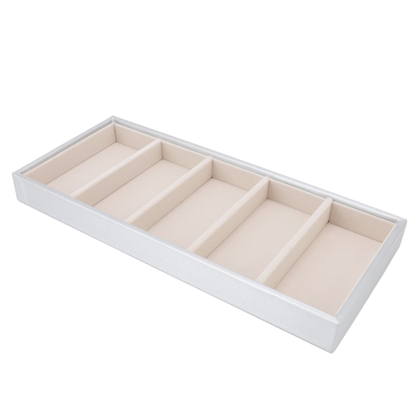 5 Grid Glasses Case Multifunction Space Saving 5 Slot Sunglasses Holder Storage Box Silver Gray