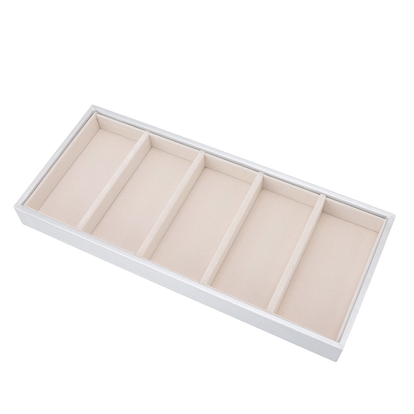 5 Grid Glasses Case Multifunction Space Saving 5 Slot Sunglasses Holder Storage Box Silver Gray