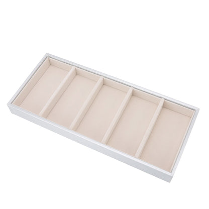 5 Grid Glasses Case Multifunction Space Saving 5 Slot Sunglasses Holder Storage Box Silver Gray