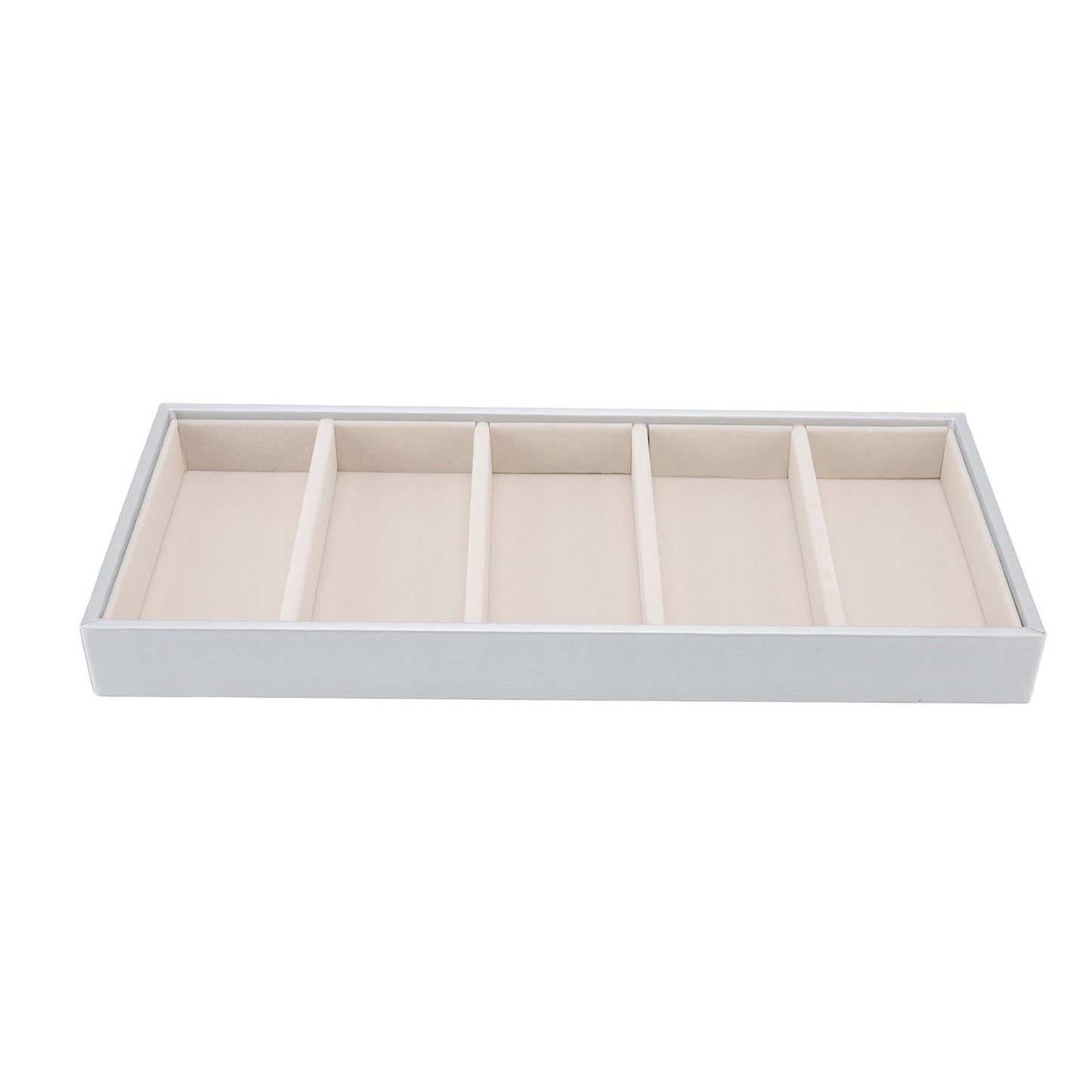5 Grid Glasses Case Multifunction Space Saving 5 Slot Sunglasses Holder Storage Box Silver Gray