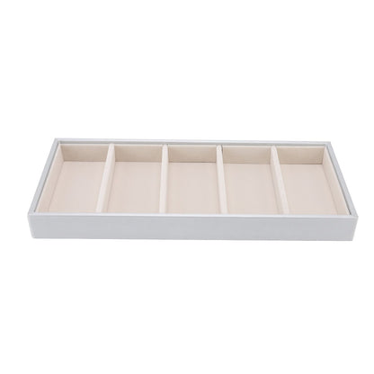 5 Grid Glasses Case Multifunction Space Saving 5 Slot Sunglasses Holder Storage Box Silver Gray