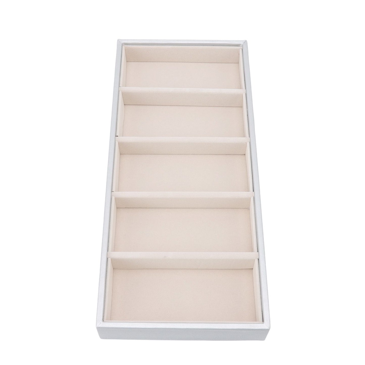 5 Grid Glasses Case Multifunction Space Saving 5 Slot Sunglasses Holder Storage Box Silver Gray