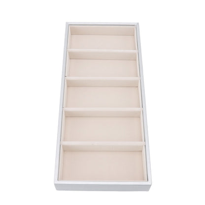 5 Grid Glasses Case Multifunction Space Saving 5 Slot Sunglasses Holder Storage Box Silver Gray