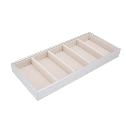 5 Grid Glasses Case Multifunction Space Saving 5 Slot Sunglasses Holder Storage Box Silver Gray