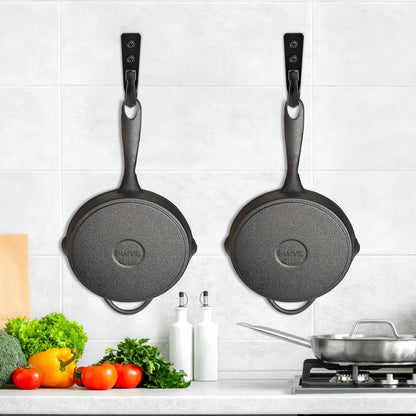 5 Large Size Heavy Duty Wall Hooks, Coat Hooks for Hanging Pans, Backpacks, Coats, Garage Items (Black)
