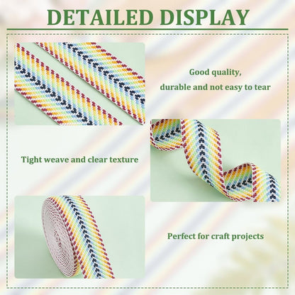 5 Yards Polycotton Jacquard Arrow Ribbon Clothes Accessories Olive 1-1/2 inch(38mm)