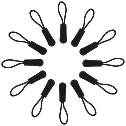 50-pack Black Replacement Zippers for Clothing, 6 inches