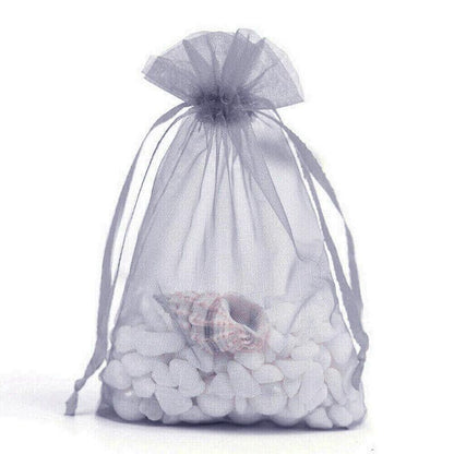 50PCS Organza Bag Sheer Bags Jewellery Wedding Candy Packaging Sheer Bags 13*18 cm - Black/50PCS