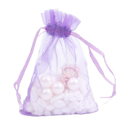 50PCS Organza Bag Sheer Bags Jewellery Wedding Candy Packaging Sheer Bags 9*12 cm - Pink/50PCS