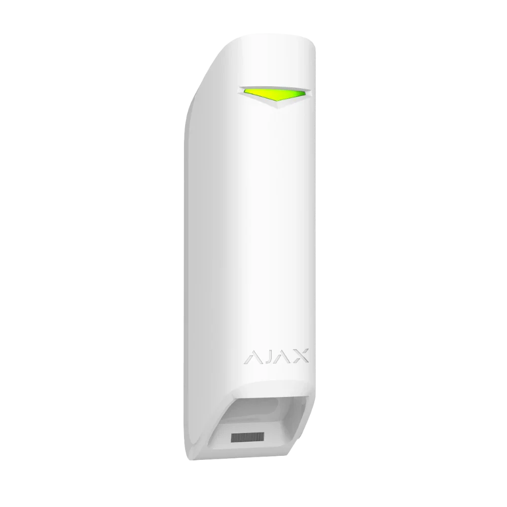 AJAX#30657 Ajax MotionProtect Curtain Jeweller Wireless IR Curtain Motion Detector – White / Black | Indoor Narrow Beam Sensor