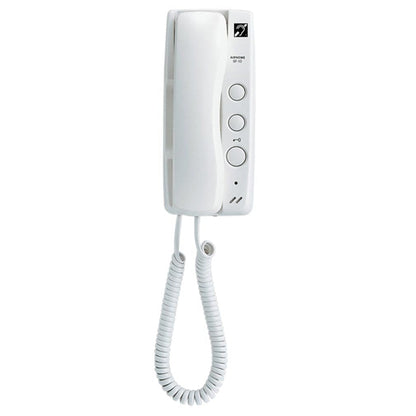 Aiphone GT-1D GT Series 2-Wire Intercom Handset – White | Apartment Audio Station with Mechanical Buttons | Powered by GT-BC Bus Controller