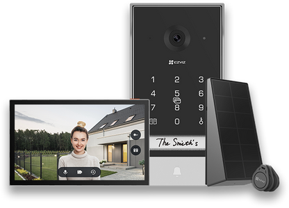 EZVIZ EP7 Smart Home Video Doorphone | Solar-Powered, 2K Video, Wi-Fi Connectivity | Easy Remote Unlock &amp; 7” Touchscreen
