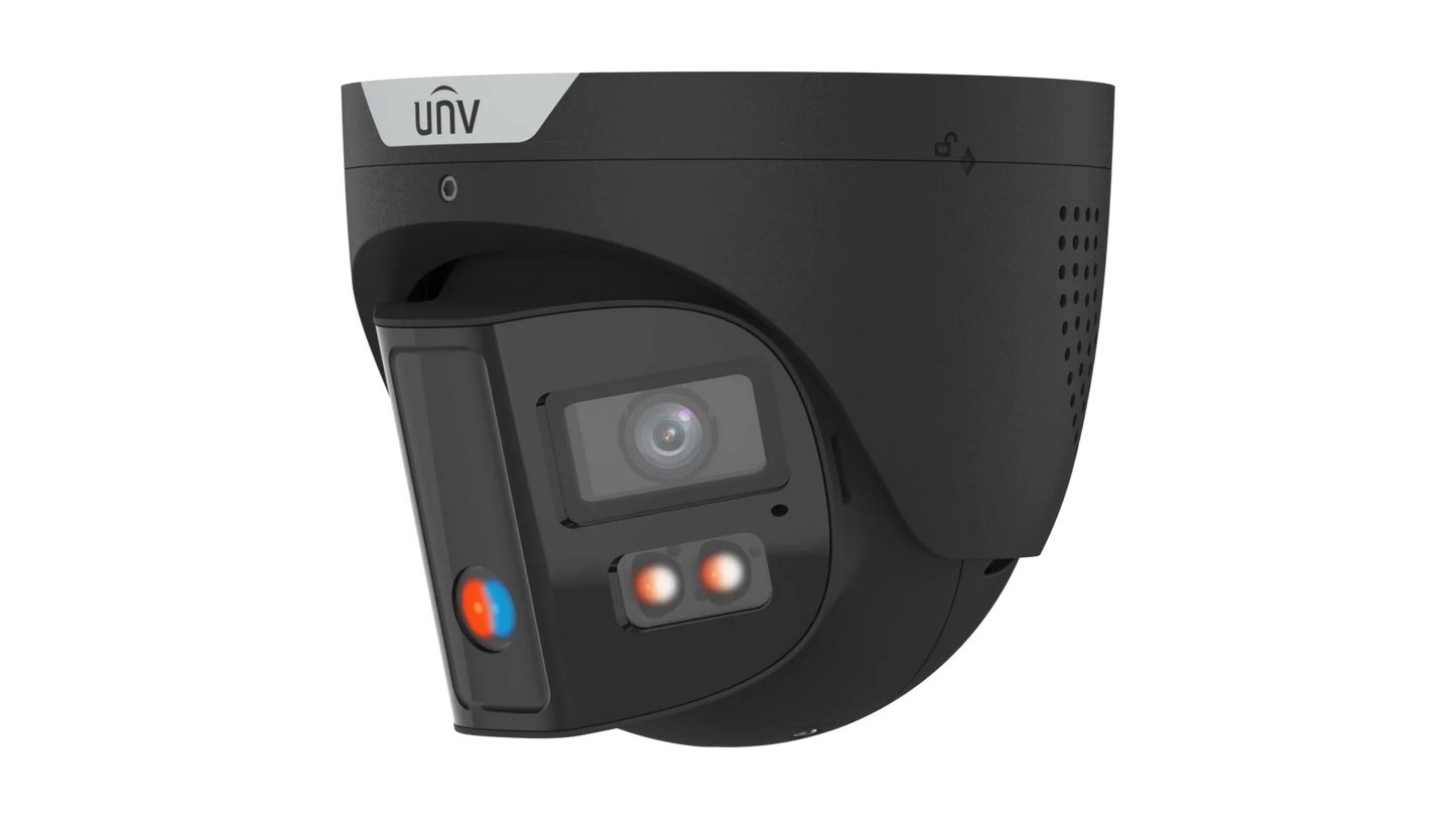 Uniview IPC3K28SE-ADF28KMC-DL-I0 4K 8MP ColorHunter Omniview Turret Network Camera with Warning Light & Speaker, Triguard, Prime-3