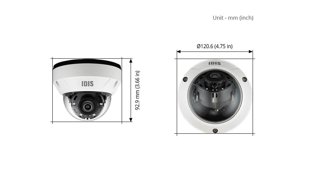 DC‑D4811WRX‑3.3MM 8MP Outdoor IR Dome Camera – Fixed 3.3 mm Lens, IP67, IK10, NDAA, PoE