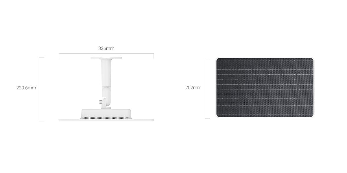 EZVIZ 12W Solar Panel with Integrated 37Wh Battery Storage – Dual-Port Charging for Outdoor Battery Cameras, 23% Conversion Efficiency, Weatherproof Design