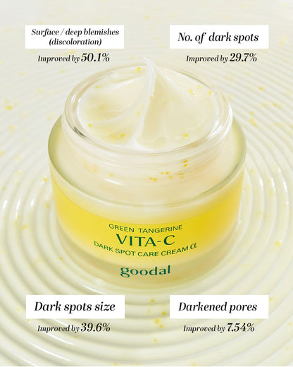 Goodal Green Tangerine Vita C Dark Spot Care Set (Serum + Cream + 2 Sheet Masks)