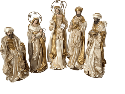 24.5” Large Christmas Religious Handmade Nativity Set with Three Wise Men (65cm approx)