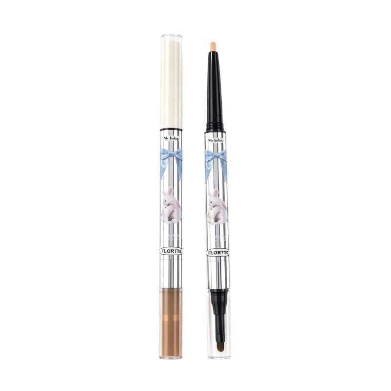 Double-ended under-eye highlight and contour pencil with cream and dark tips