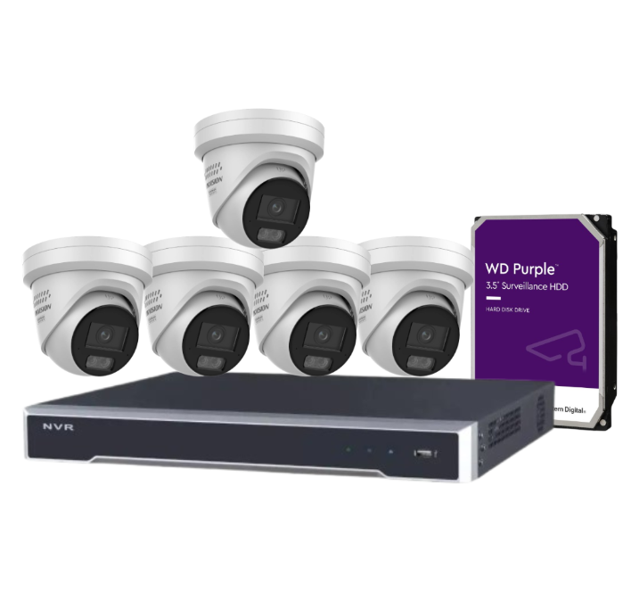 *NEW Hikvision 8MP ColorVu CCTV Kit – 8-Channel 8K NVR DS-7608NI-M2/8P + 8x DS-2CD2387G3-LIS2UY/SL (L)(RB) Cameras, Hybrid Light, Audio, HDD, ANZ Certified