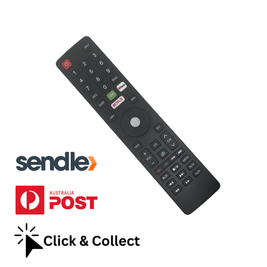 Kogan remote control with black casing and full button keypad