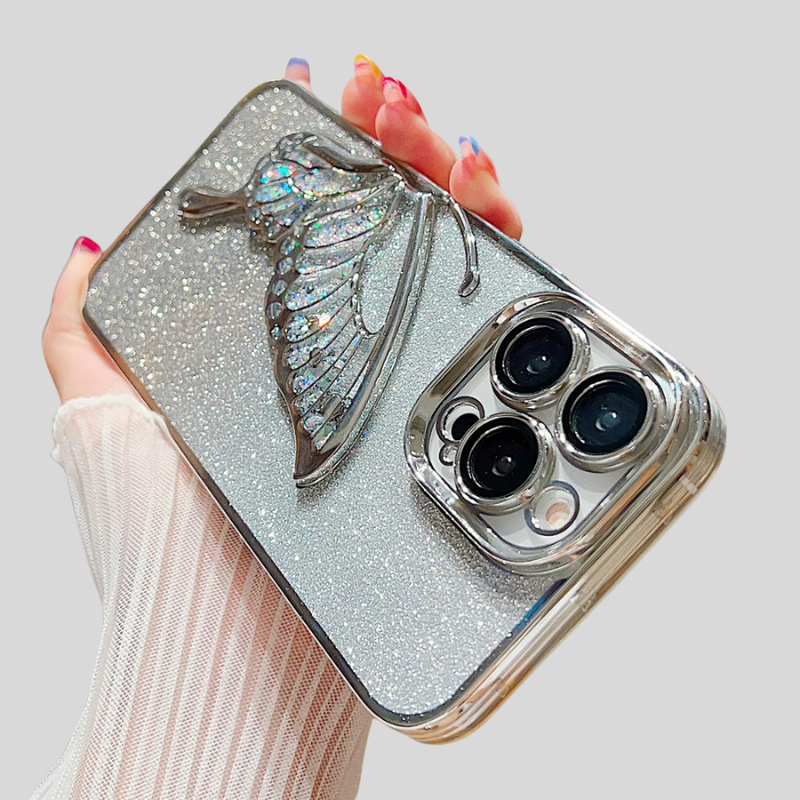 Gradient Butterfly iPhone Shockproof Clear Case