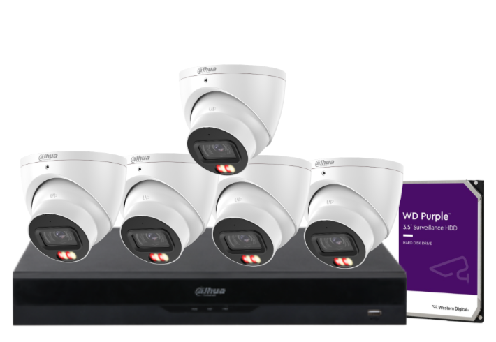 Dahua 8-Camera 6MP CCTV Kit with 8-Channel PoE AI NVR, IPC-HDW3667EM-S-IL-ANZ WizSense Network Cameras | Smart Surveillance for ANZ