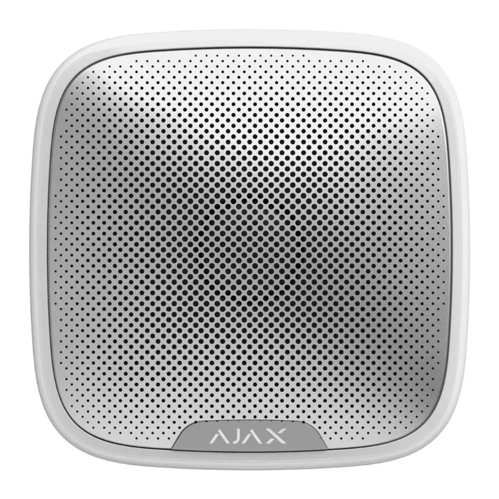 AJAX StreetSiren Jeweller White/Black Wireless Outdoor Siren 113dB IP54 – AJAX#30672
