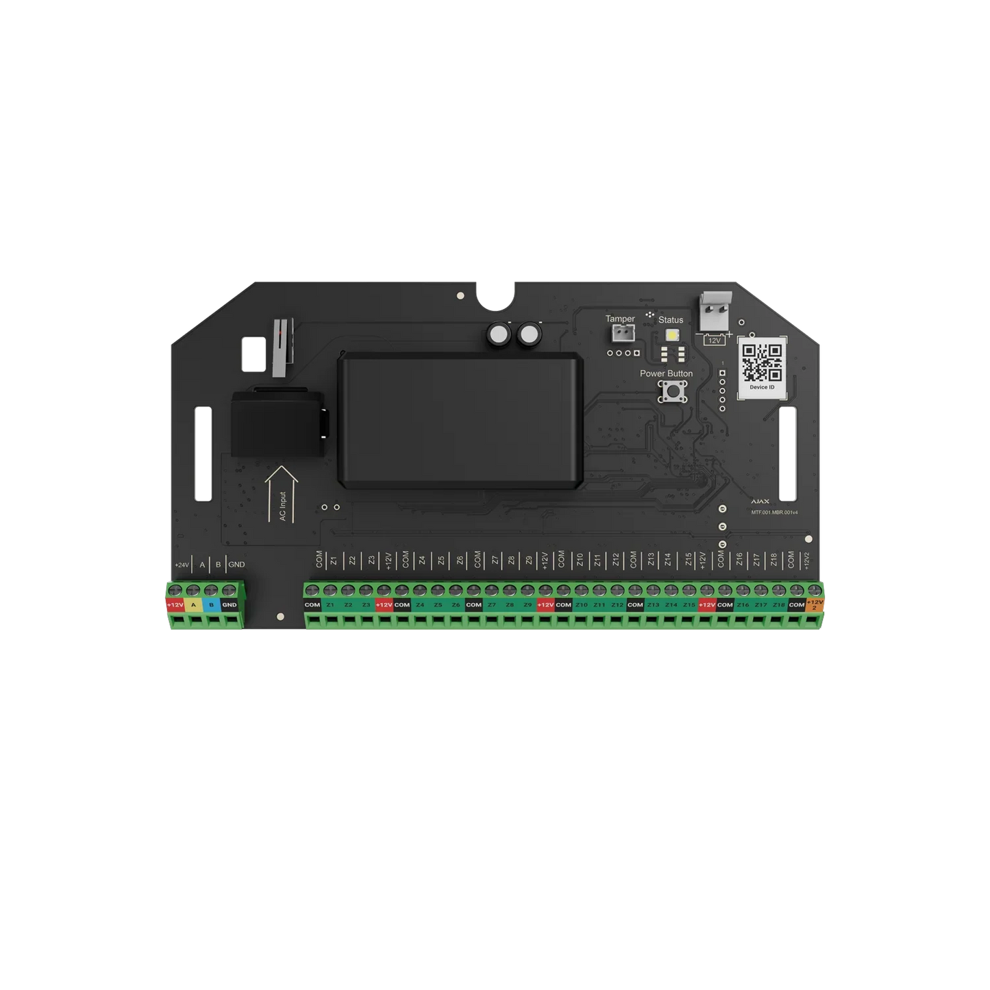AJAX#147057 Ajax Superior MultiTransmitter Fibra (Without Casing) – 18-Zone Wired Integration Module for Third-Party Security Devices