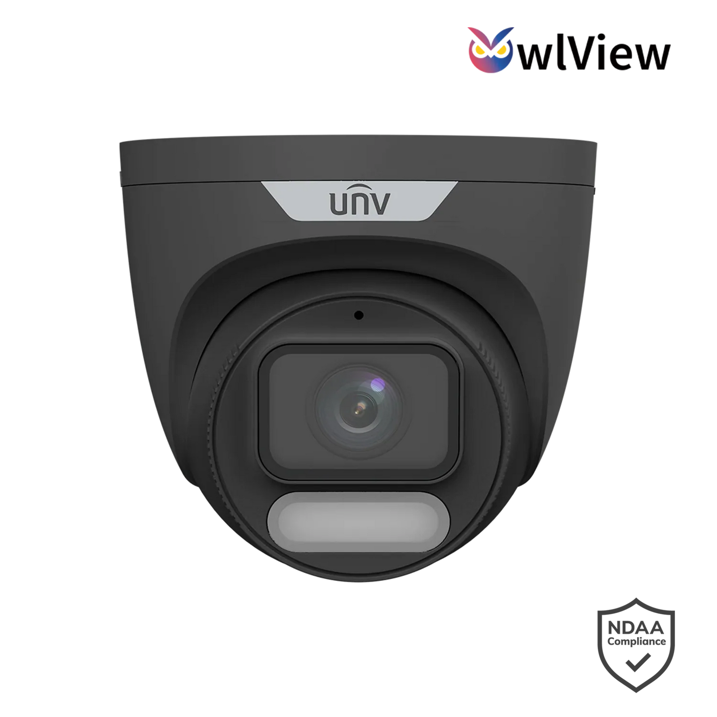 Uniview IPC3628LE-ADF28K-WP / IPC3628LE-ADF40K-WP 8MP ColorHunter OwlView Fixed Eyeball Network Camera with Wise-ISP, Built-in Mic, 30m Warm Light, IP67, PoE – Black