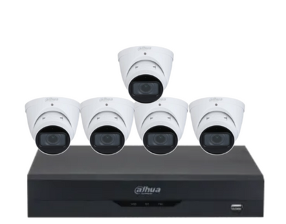 Dahua x8 4MP AI CCTV Kit with 8-Channel WizSense NVR, Vari-Focal Eyeball Cameras & HDD – IPC-HDW3441T-ZAS + DHI-NVR4108HS-8P-AI/ANZ