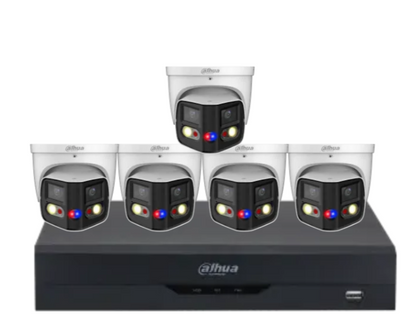 Dahua x8 8MP AI Full-Colour 180° TIOC Duo CCTV Kit with Dual-Lens WizSense Cameras, 8-Channel PoE NVR & HDD – DH-IPC-PDW3849-A180-AS-PV-ANZ-1