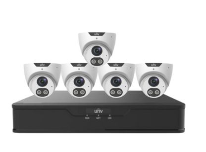 Uniview x8 8MP Tri-Guard CCTV Security Camera Kit with 8-Channel NVR, Smart AI Detection, Night Vision, and HDD / IPC3618SB-ADF28KMC-I0