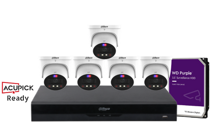 Dahua AcuPick Ready 8MP TiOC PRO Turret CCTV Kit – DH-IPC-HDW3849H-ZAS-PV-ANZ-S2 | 4/8/16 Cameras + 16CH NVR + HDD | AI Smart Surveillance System