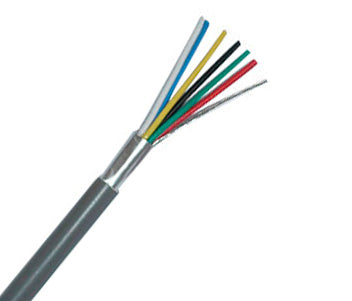 GLOBALCABLE 6 Core Shielded Security Cable – 7/0.20mm Stranded Copper, PVC Sheath, 300m Pull Box – GLO6C702300S