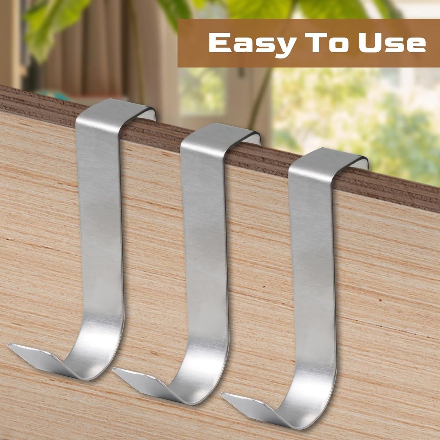 6 Pack Over The Cabinet Door Hooks Silver Towel Hook Over Bathroom Frameless Glass Door Office Kitchen Towel Coat J Hooks for Hanging