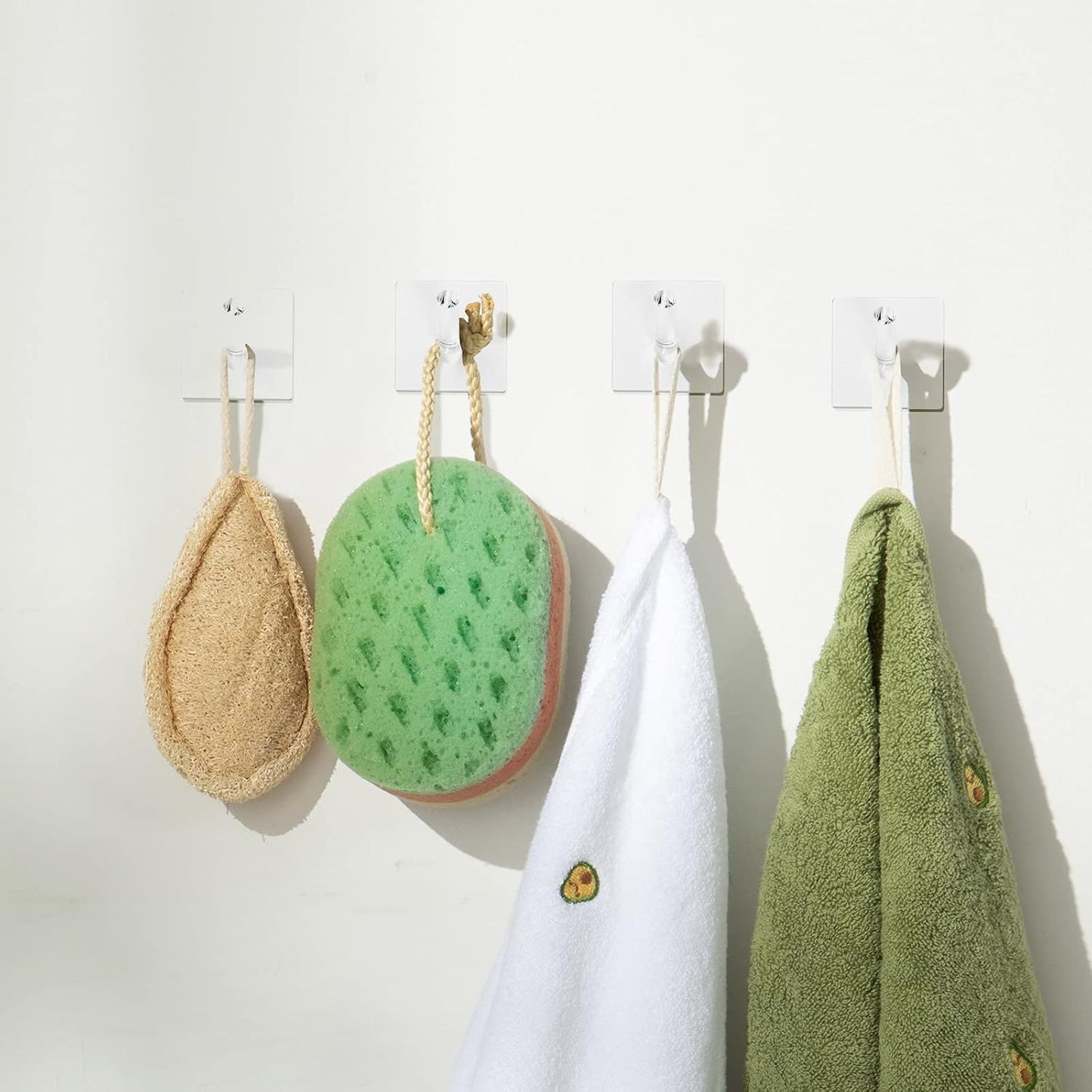 6 Pieces Clear Acrylic Hat Hooks or Wall Heavy Duty Wall Mounted Coat Clothes Towels Hook Sel Adhesive Jewelry Organizer Hanging Display Rack Seamless Stick or Home Bathroom Bedroom Oice