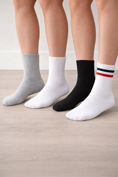 6 Pack Thick Sports Heavy Duty Work Cotton Socks Crew Socks for Women Size 2-8