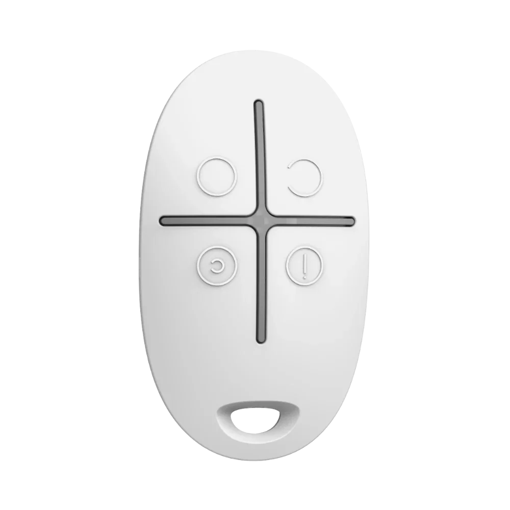 AJAX#30670 – Ajax SpaceControl Jeweller Wireless Key Fob with Panic Button (White)