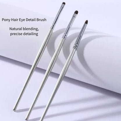 Silver Wooden Handle 3pcs Horse Hair Eyeshadow Brush Set Australia | Aestha Cosmetics