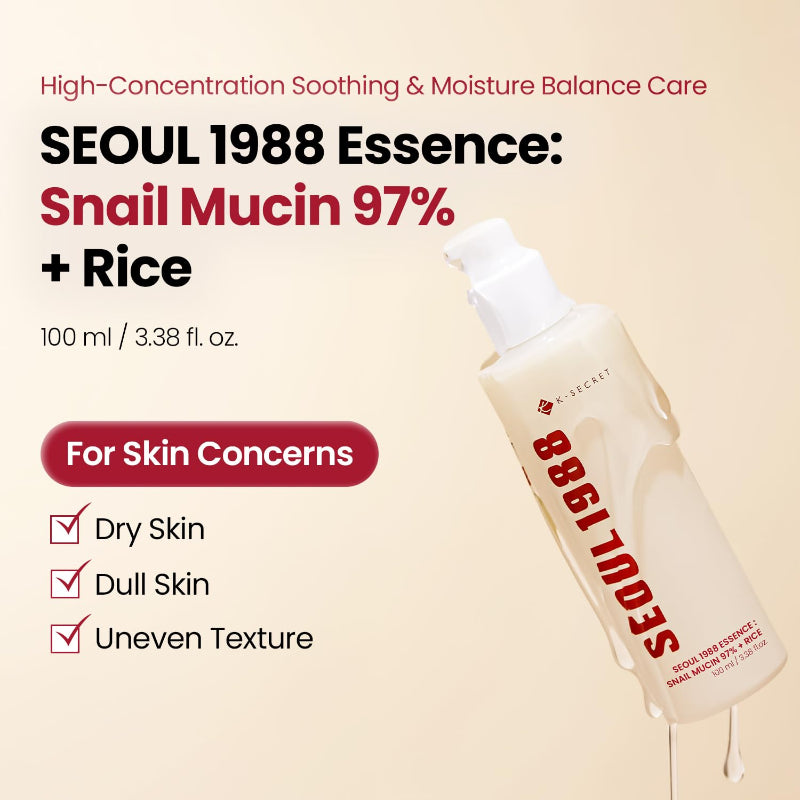 Hydrating facial essence bottle with product box