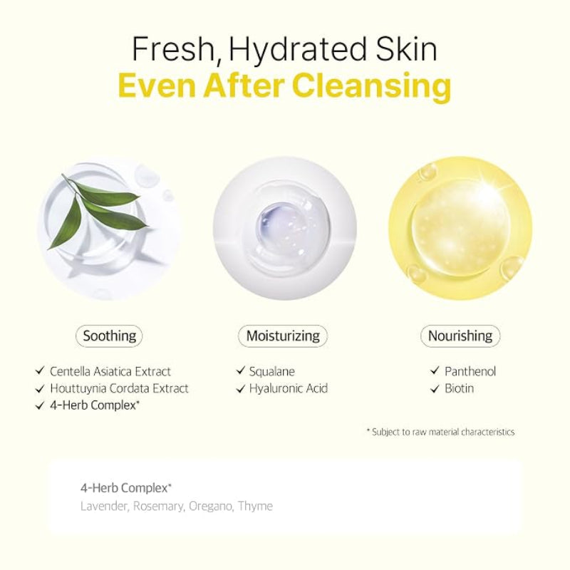 Hydrating cleansing oil pad benefits icons for soothing, moisturizing, and nourishing