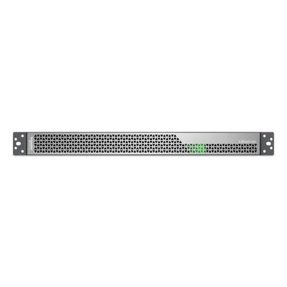 1U lithium-ion battery pack front panel with vent grille and status LED strip