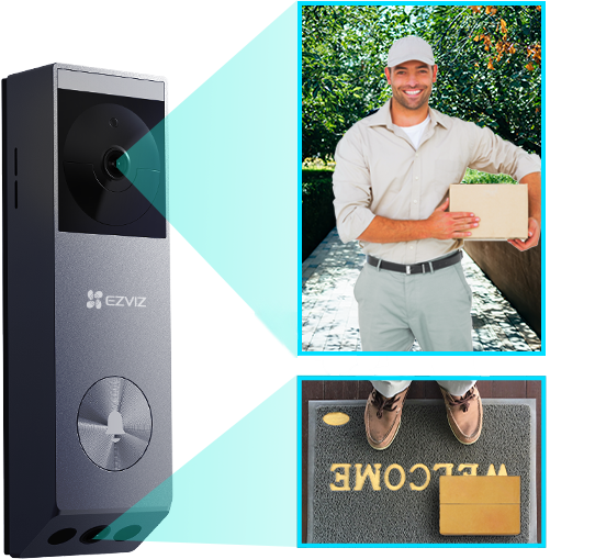EZVIZ EP3x Pro Battery-Powered Video Doorbell – 2K Dual-Lens Security with Smart Detection