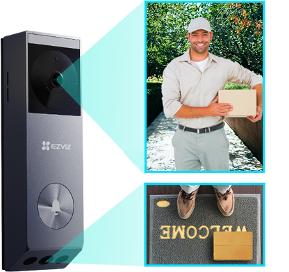 EZVIZ EP3x Pro Battery-Powered Video Doorbell – 2K Dual-Lens Security with Smart Detection