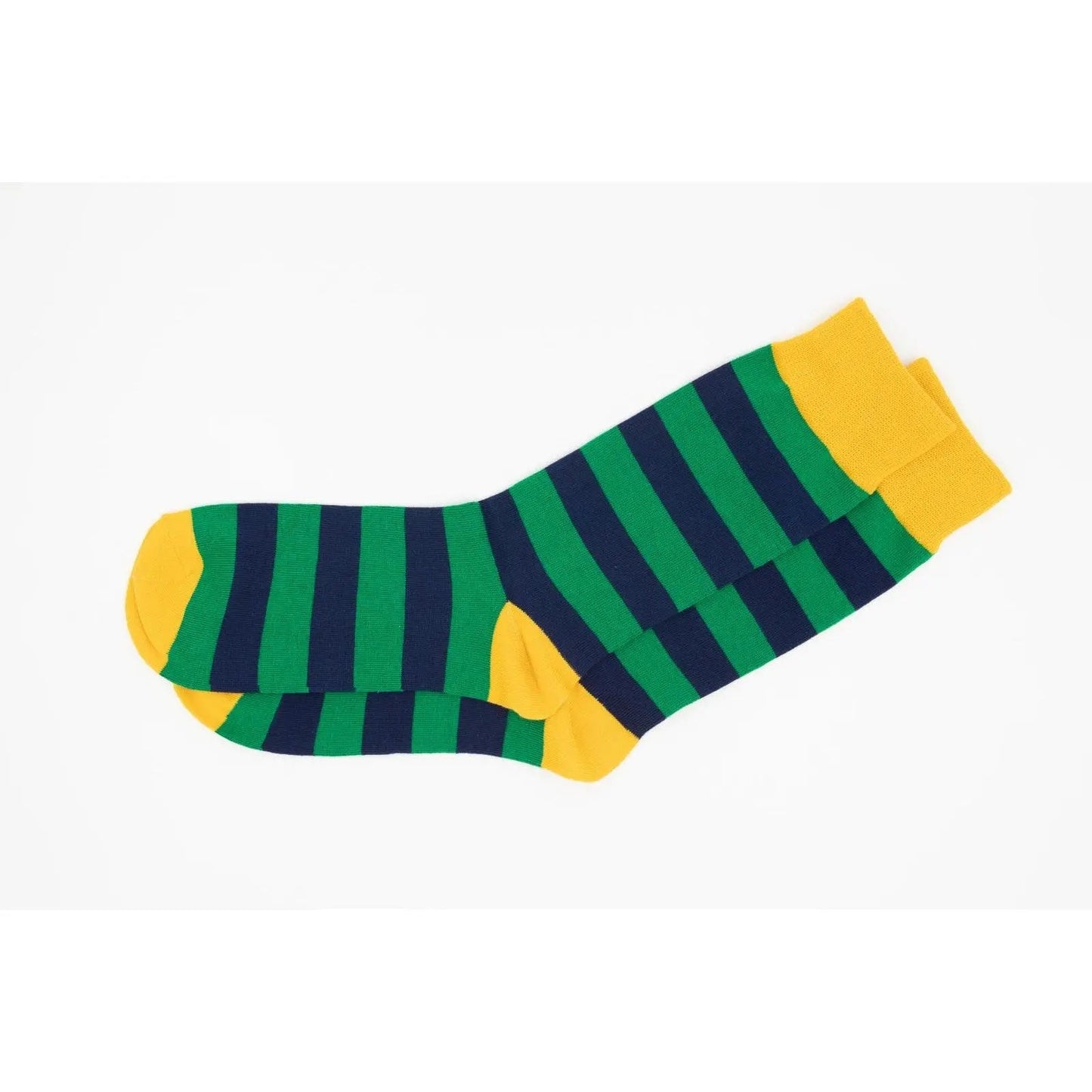 Men's 3 Pairs Striped Cotton Socks Black Red Blue