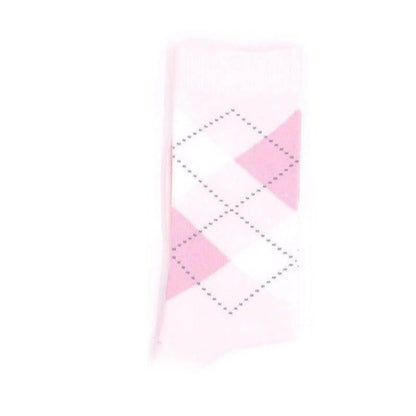 Premium Argyle Pattern Diamond 4 Pairs Crew Cotton Socks Gift Pack