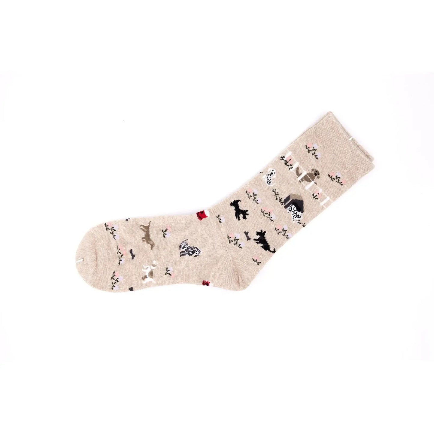 Novelty Crew Puppy Cotton Socks 4 Pairs Gift Box