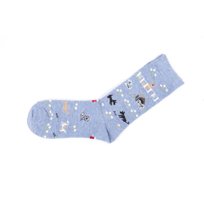 Novelty Crew Puppy Cotton Socks 4 Pairs Gift Box